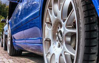 alloy wheel blue car